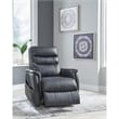 Bowery Hill Contemporary Faux Leather Blue Power Lift Recliner