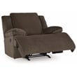 Bowery Hill Contemporary Polyester Top Tier Chocolate Recliner
