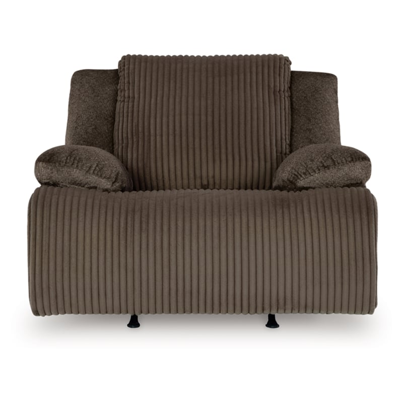 Bowery Hill Contemporary Polyester Top Tier Chocolate Recliner