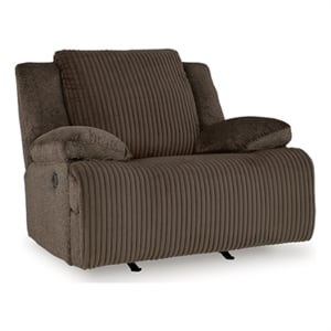 Bowery Hill Contemporary Polyester Top Tier Chocolate Recliner