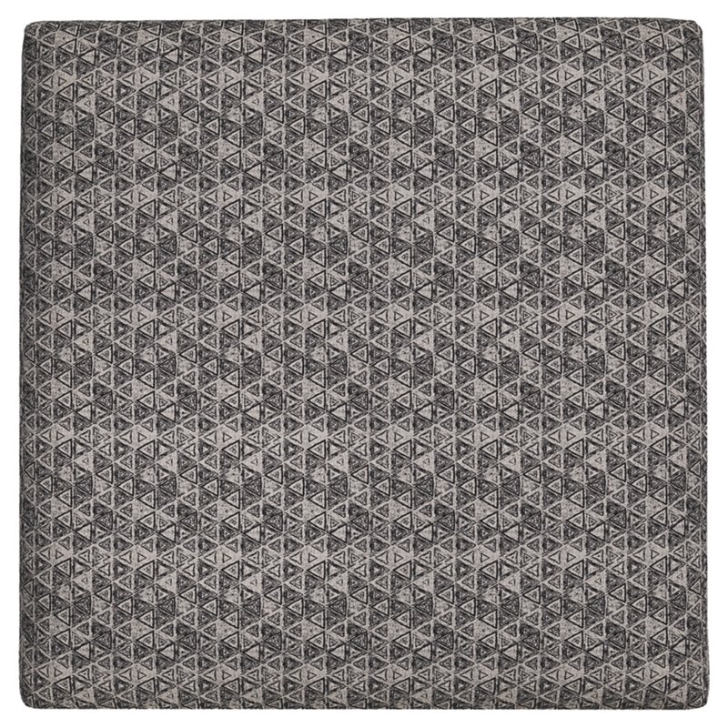 Bowery Hill Contemporary Fabric Ottoman with Storage in Bisque