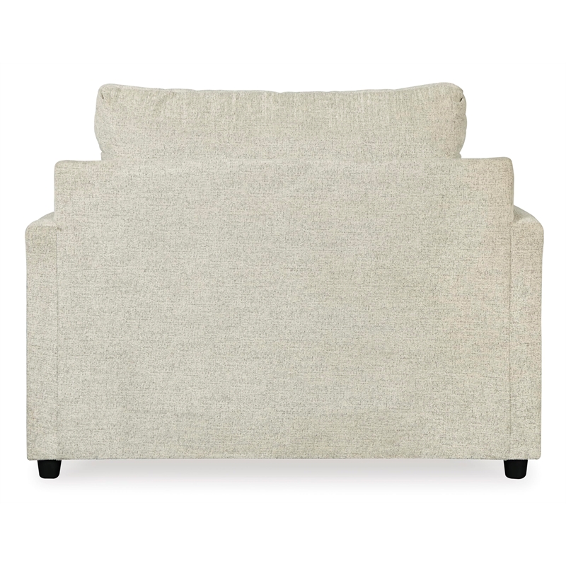Bowery Hill Contemporary Fabric Oversized Accent Chair in Stone