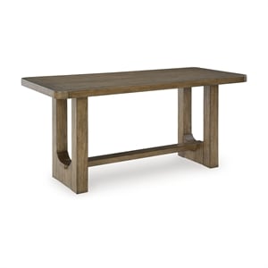 Bowery Hill Contemporary Brown Wood Counter Height Dining Table