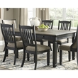 Bowery Hill Transitional Storage Wood Dining Table in Black and Gray