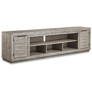 Bowery Hill Farmhouse Wood TV Stand for TVs up to 105&quot in Light Gray