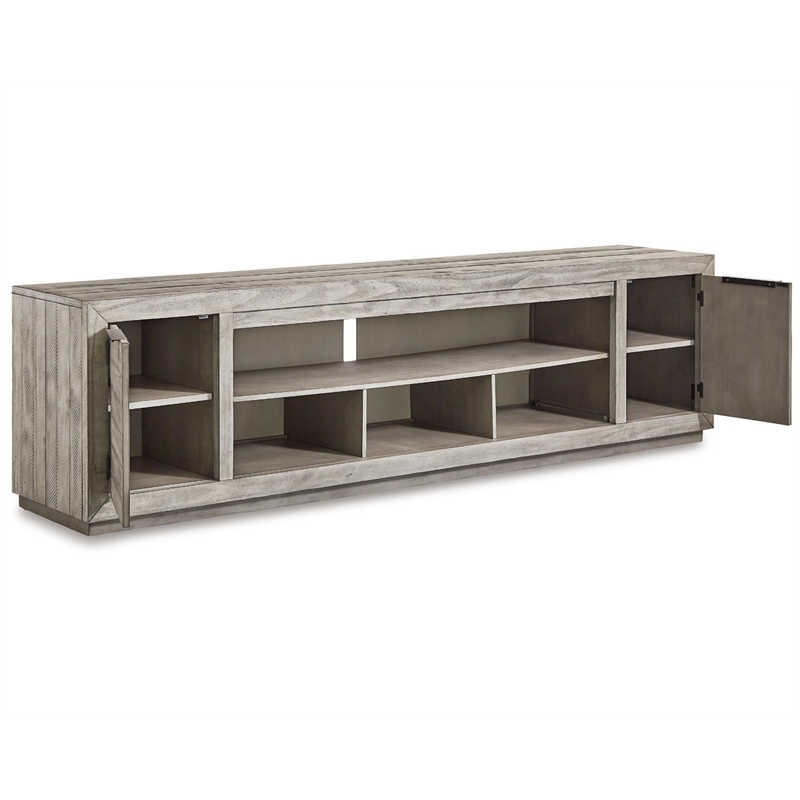 Bowery Hill Farmhouse Wood TV Stand for TVs up to 105