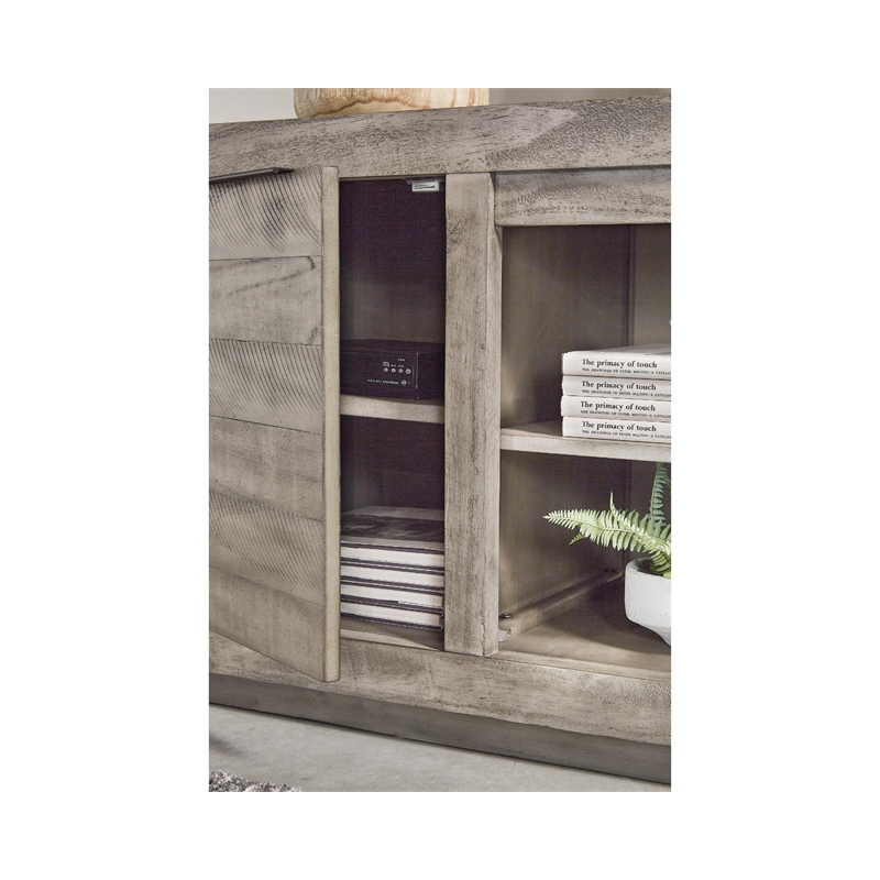 Bowery Hill Farmhouse Wood TV Stand for TVs up to 105