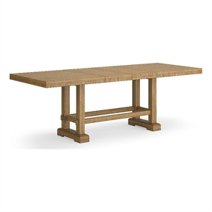 Bowery Hill Farmhouse Brown Wood Counter Height Dining Extension Table