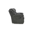 Bowery Hill Contemporary Polyester Gray Reclining Loveseat with Console