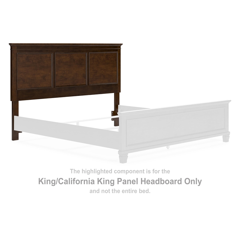 Bowery Hill Contemporary Wood Brown King/California King Panel Headboard