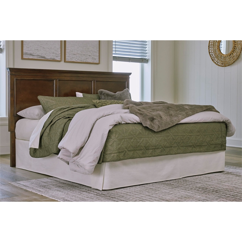 Bowery Hill Contemporary Wood Brown King/California King Panel Headboard