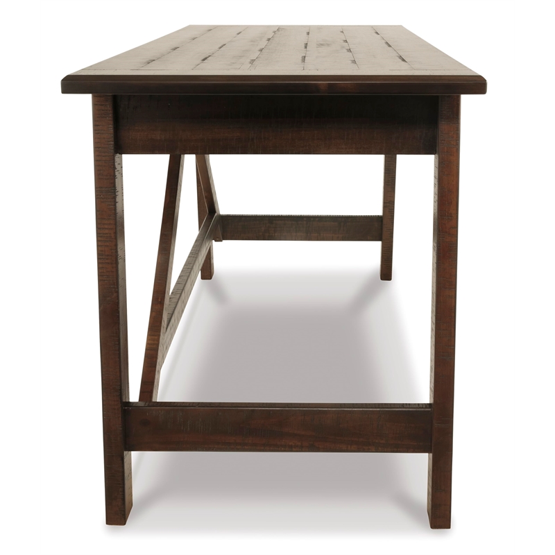 Bowery Hill Contemporary Engineered Wood Home Office Desk in Rustic Brown