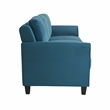 Bowery Hill Transitional Stationary Sofa in Blue Fabric Upholstery