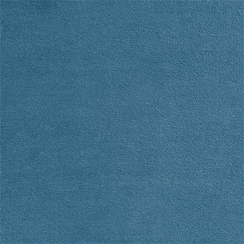 Bowery Hill Set of 2 Stationary Sofa and Loveseat in Blue Fabric Upholstery