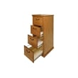 Bowery Hill Transitional 4 Drawer Wood Filing Cabinet in Natural