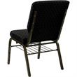 Bowery Hill Contemporary Church Stacking Guest Chair in Black