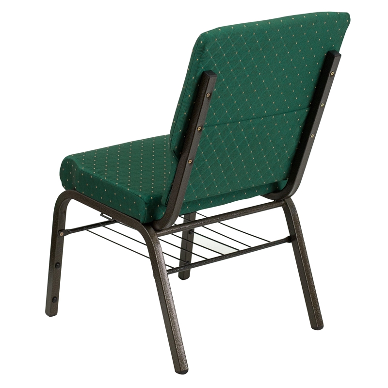 Bowery Hill Contemporary Church Stacking Guest Chair in Green