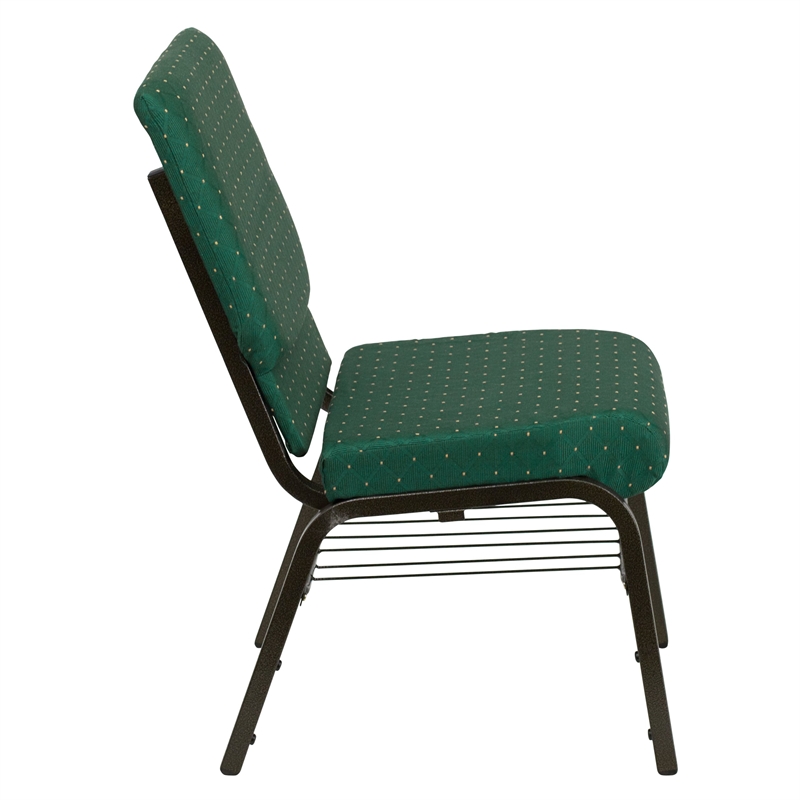 Bowery Hill Contemporary Church Stacking Guest Chair in Green