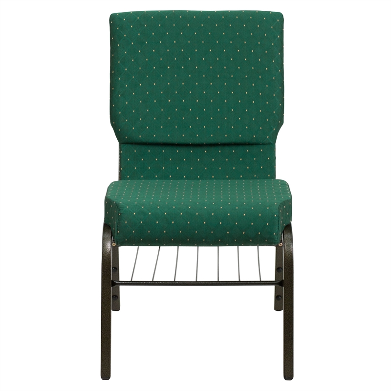 Bowery Hill Contemporary Church Stacking Guest Chair in Green