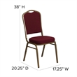 Bowery Hill Modern Banquet Stacking Chair in Gold and Burgundy