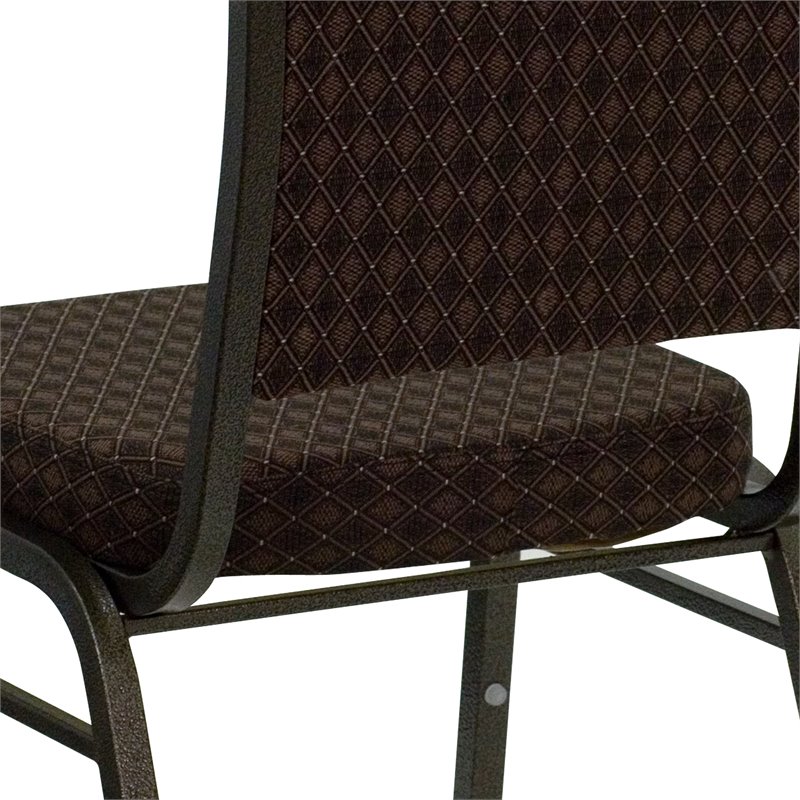 Bowery Hill Contemporary Stacking Banquet Stacking Chair in Brown