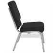 Bowery Hill Contemporary Church Stacking Guest Chair in Black