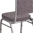 Bowery Hill Fabric Banquet Stack Chair in Silver and Herringbone