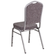 Bowery Hill Fabric Banquet Stack Chair in Silver and Herringbone
