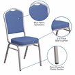 Bowery Hill Modern Fabric Banquet Stack Chair in Silver and Blue