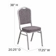 Bowery Hill Modern Fabric Banquet Stack Chair in Silver and Blue