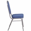 Bowery Hill Modern Fabric Banquet Stack Chair in Silver and Blue