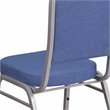 Bowery Hill Modern Fabric Banquet Stack Chair in Silver and Blue