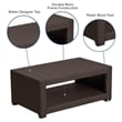 Bowery Hill Modern Wicker Patio Coffee Table in Chocolate Brown