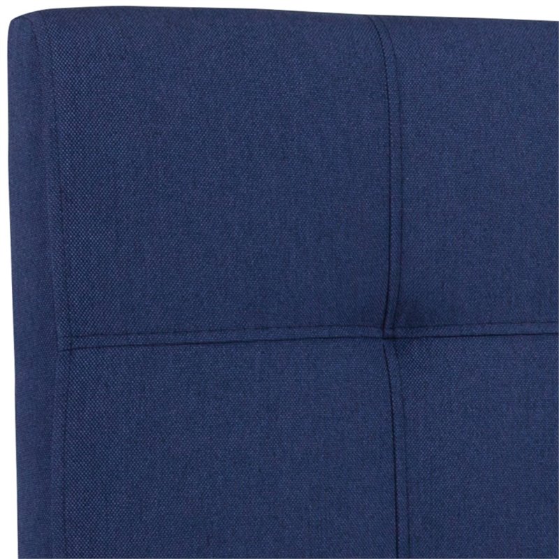 Bowery Hill Contemporary Tufted Full Panel Headboard in Navy