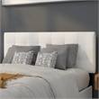 Bowery Hill Contemporary Tufted Full Panel Headboard in White
