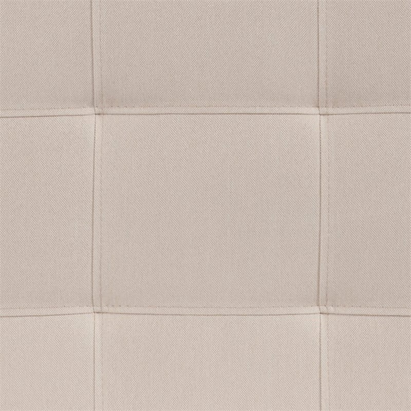 Bowery Hill Contemporary King Fabric Panel Headboard in Beige
