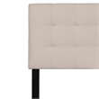Bowery Hill Contemporary King Fabric Panel Headboard in Beige