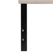 Bowery Hill Contemporary Queen Fabric Panel Headboard in Beige