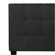Bowery Hill Contemporary Queen Fabric Panel Headboard in Black