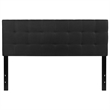 Bowery Hill Contemporary Queen Fabric Panel Headboard in Black