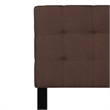 Bowery Hill Modern Queen Fabric Panel Headboard in Dark Brown