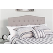 Bowery Hill Modern Tufted Twin Panel Headboard in Light Gray