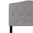 Bowery Hill Modern Tufted Twin Panel Headboard in Light Gray