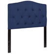 Bowery Hill Contemporary Tufted Twin Panel Headboard in Navy