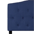 Bowery Hill Contemporary Tufted Twin Panel Headboard in Navy