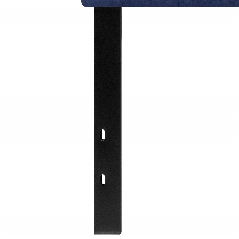 Bowery Hill Contemporary Tufted Twin Panel Headboard in Navy