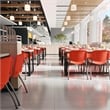 Bowery Hill Plastic Perforated Back Stacking Chair in Orange