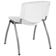Bowery Hill Modern Plastic Perforated Back Stacking Chair in White