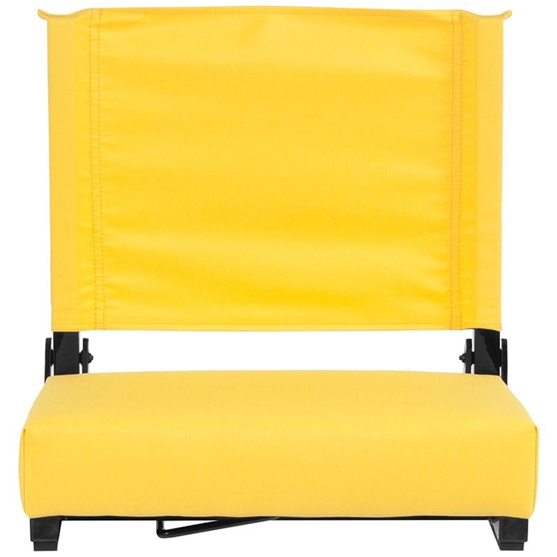 Bowery Hill Grandstand Comfort Seat in Aluminum Frame - Yellow