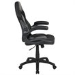 Bowery Hill Ergonomic Faux Leather Racing Gaming Chair in Black